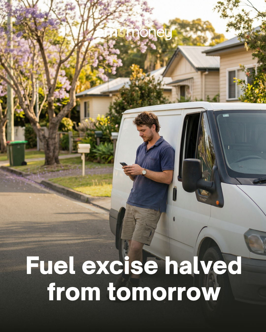 Fuel excise halved from tomorrow